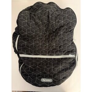 Yoofoss Car Seat Cover Baby/Infant OS Black Quilted White Fleece Lined Travel